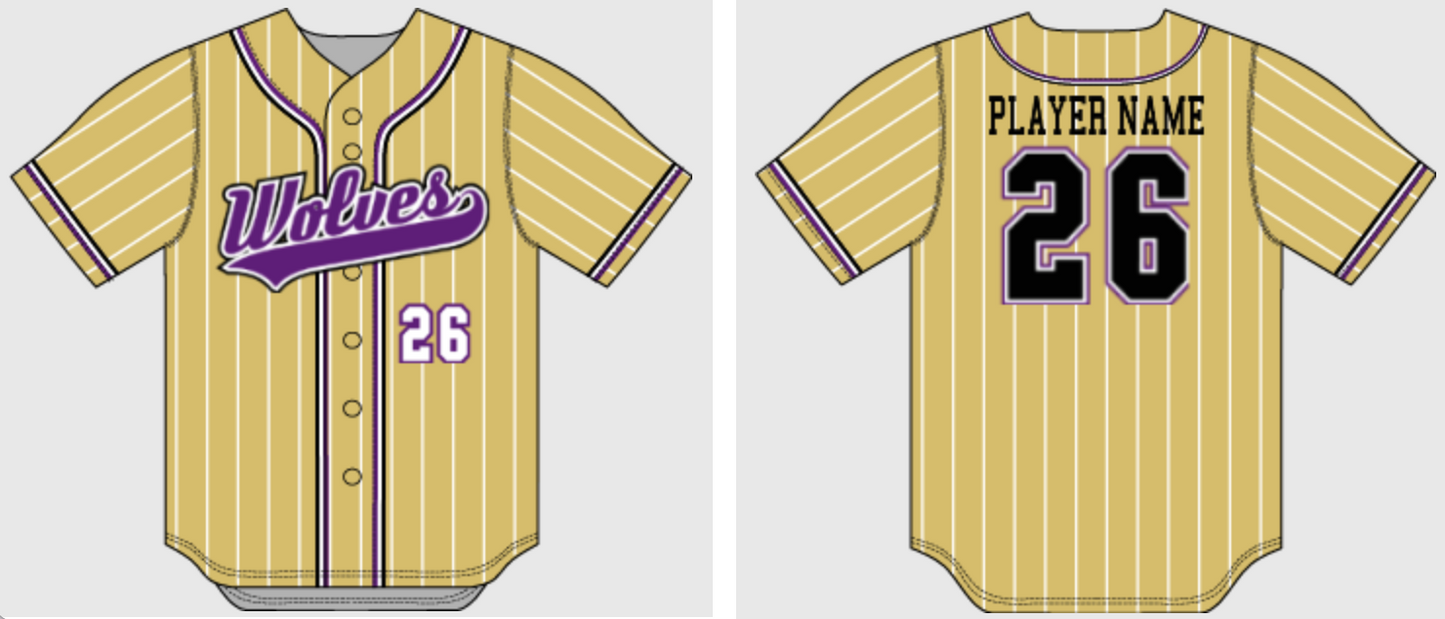 Pinstripe Full Button Jersey