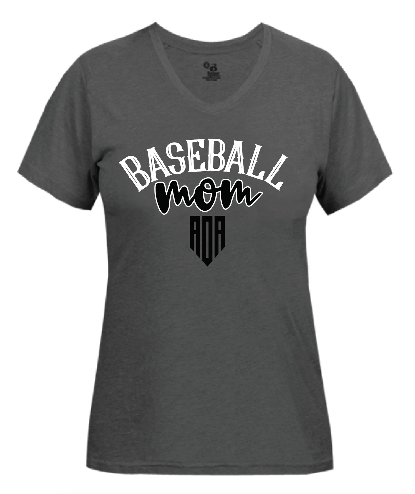 AOA Ladies Triblend V-Neck - Grey