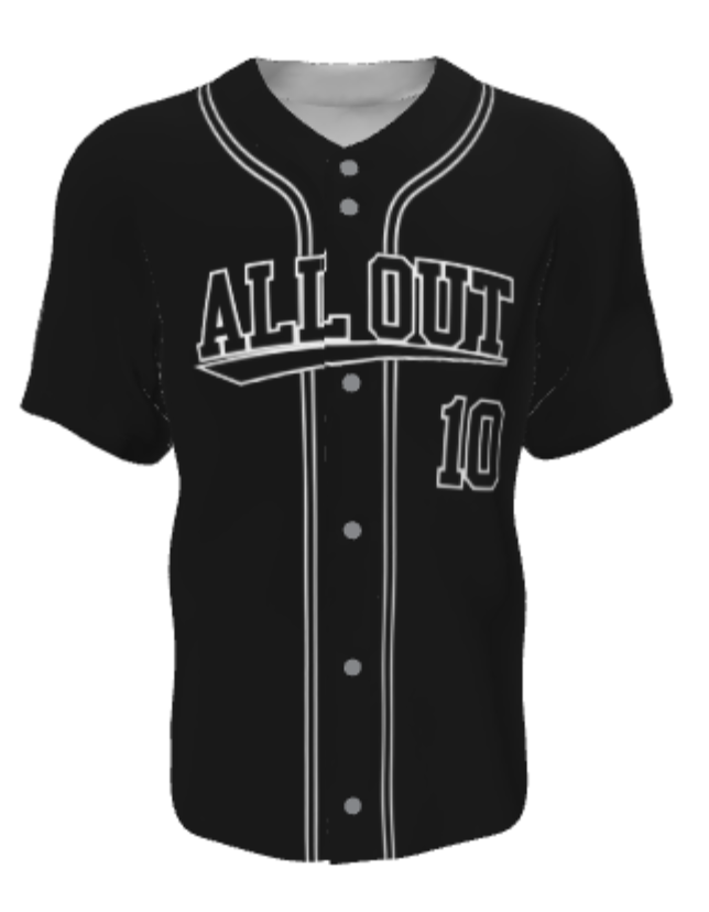 AOA Black Full Button Jersey