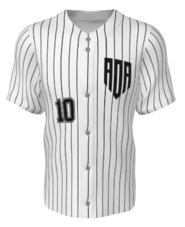 AOA Pinstripe Full Button Jersey
