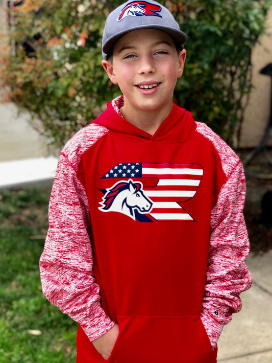 RPB Youth Speckled Hoodie Patriotic