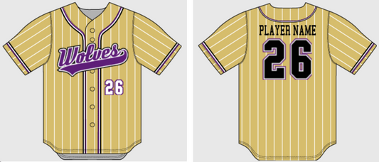 Pinstripe Full Button Jersey