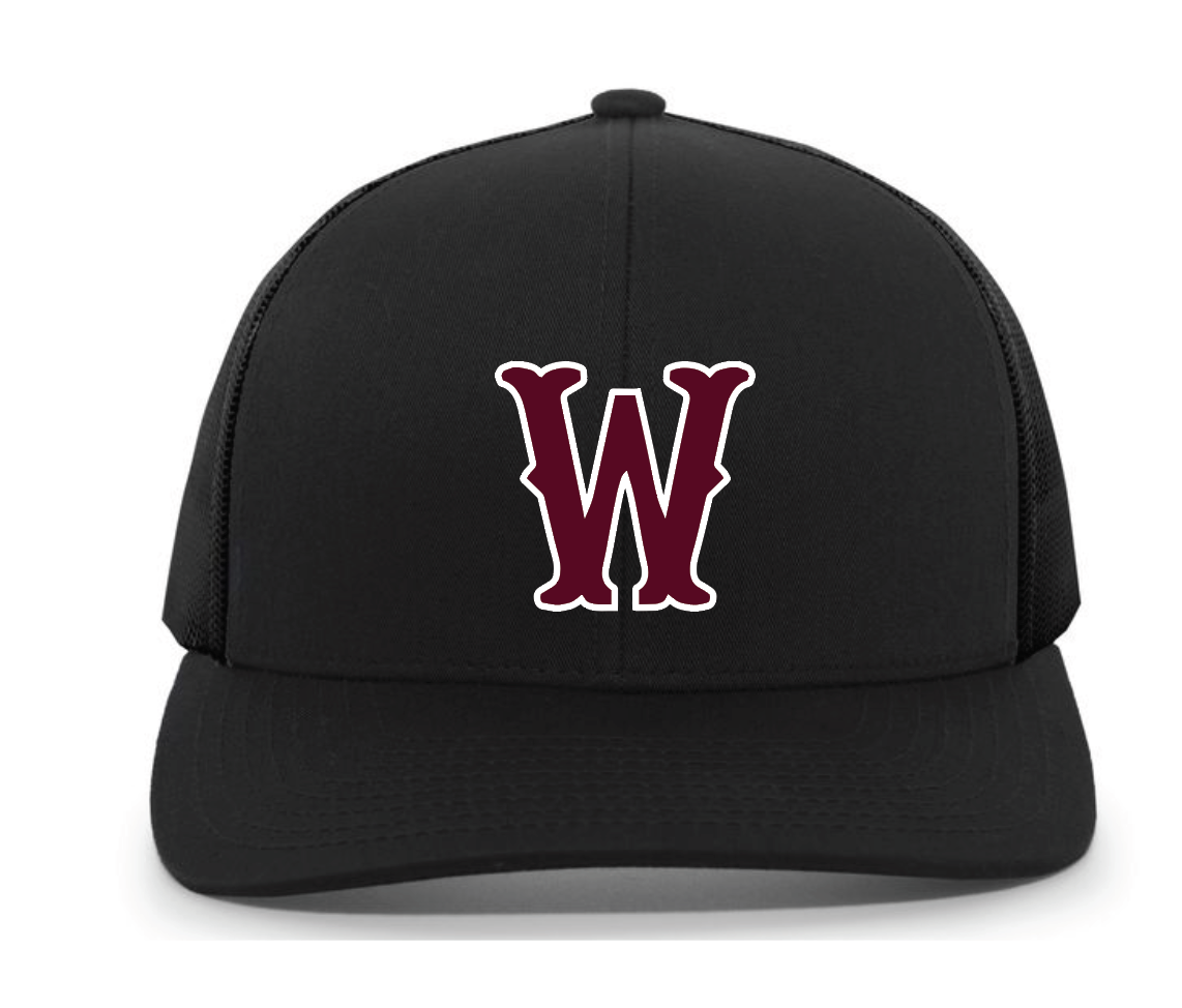 WHS Softball Black Trucker Cap