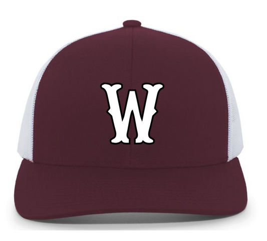 Woodcreek Maroon Trucker Cap