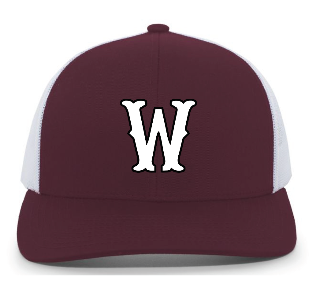 WHS Softball Maroon Trucker Cap