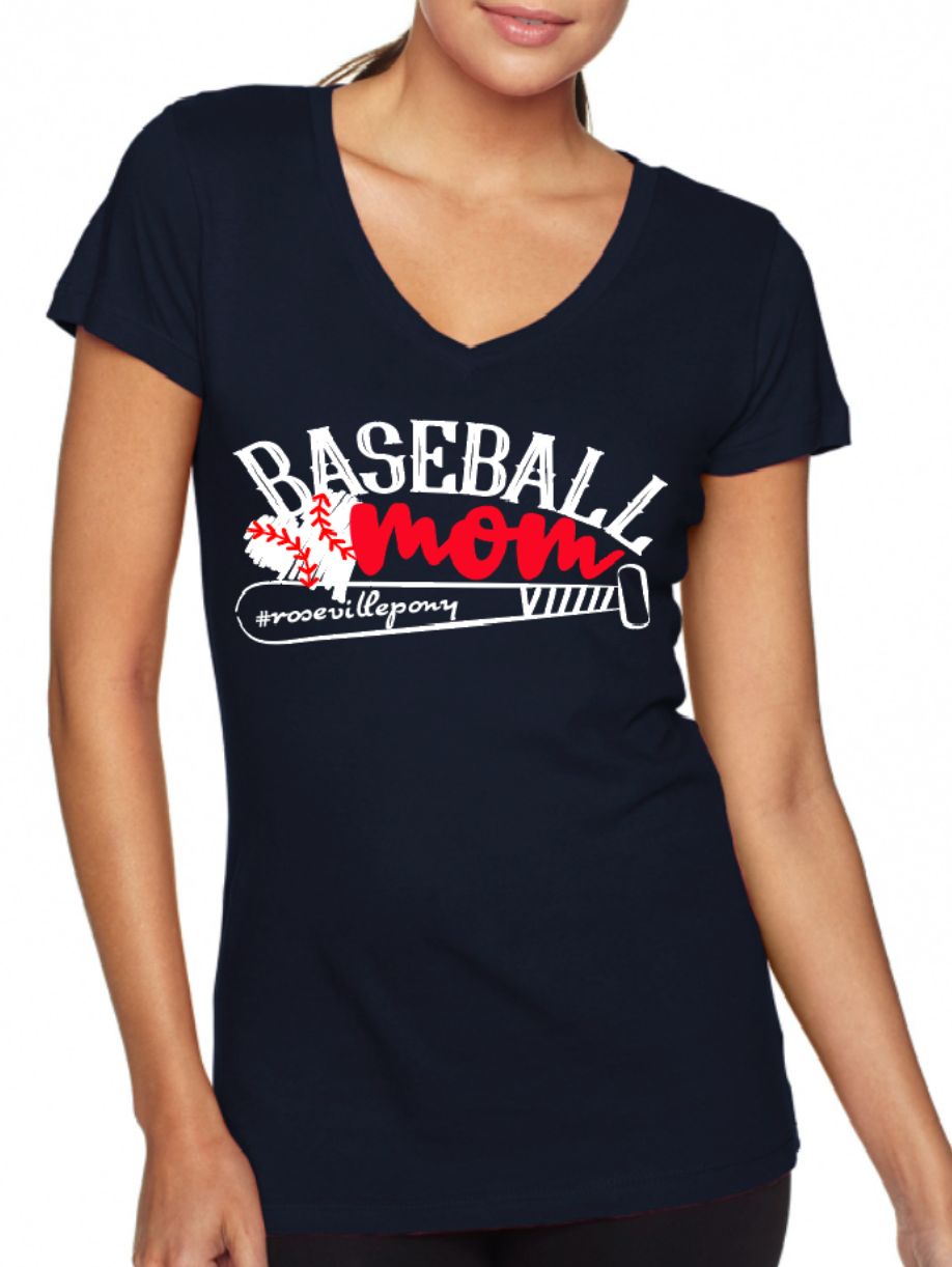RPB Ladies Baseball Mom V-Neck
