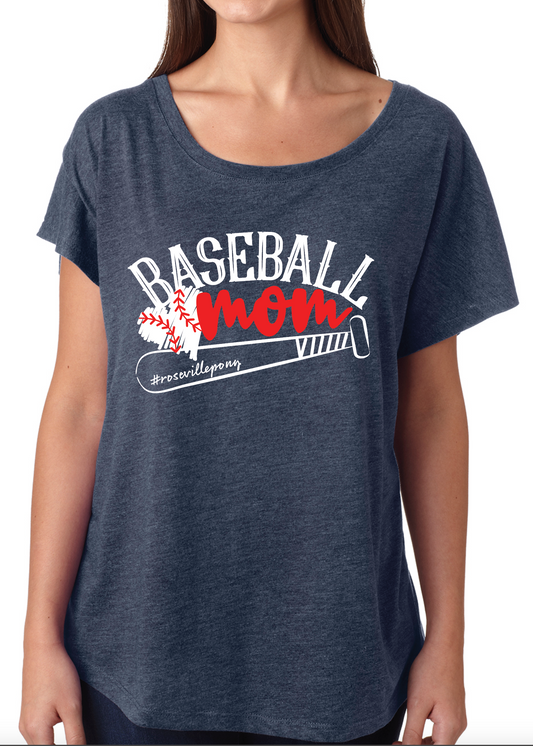 Baseball Mom Swoop Neck Tee