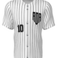 AOA Pinstripe Full Button Jersey